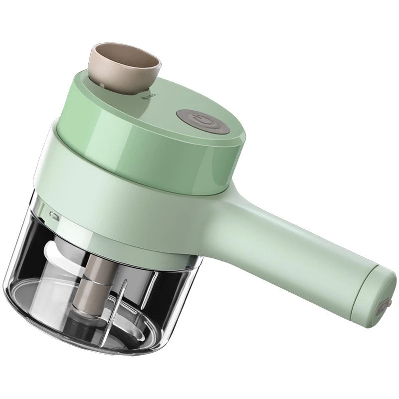 Cortador de Legumes Elétrico Multifuncional Potente – Fatiador de Alho Portátil, Amassador de Alimentos, Mixer por Pressão, Fatiador de Comida para Uso Doméstico.
