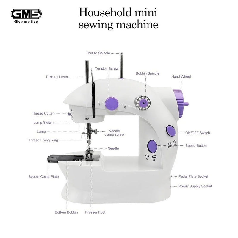 🧵✨ Mini Máquina de Costura Portátil Elétrica – Compacta, Moderna e Prática!
